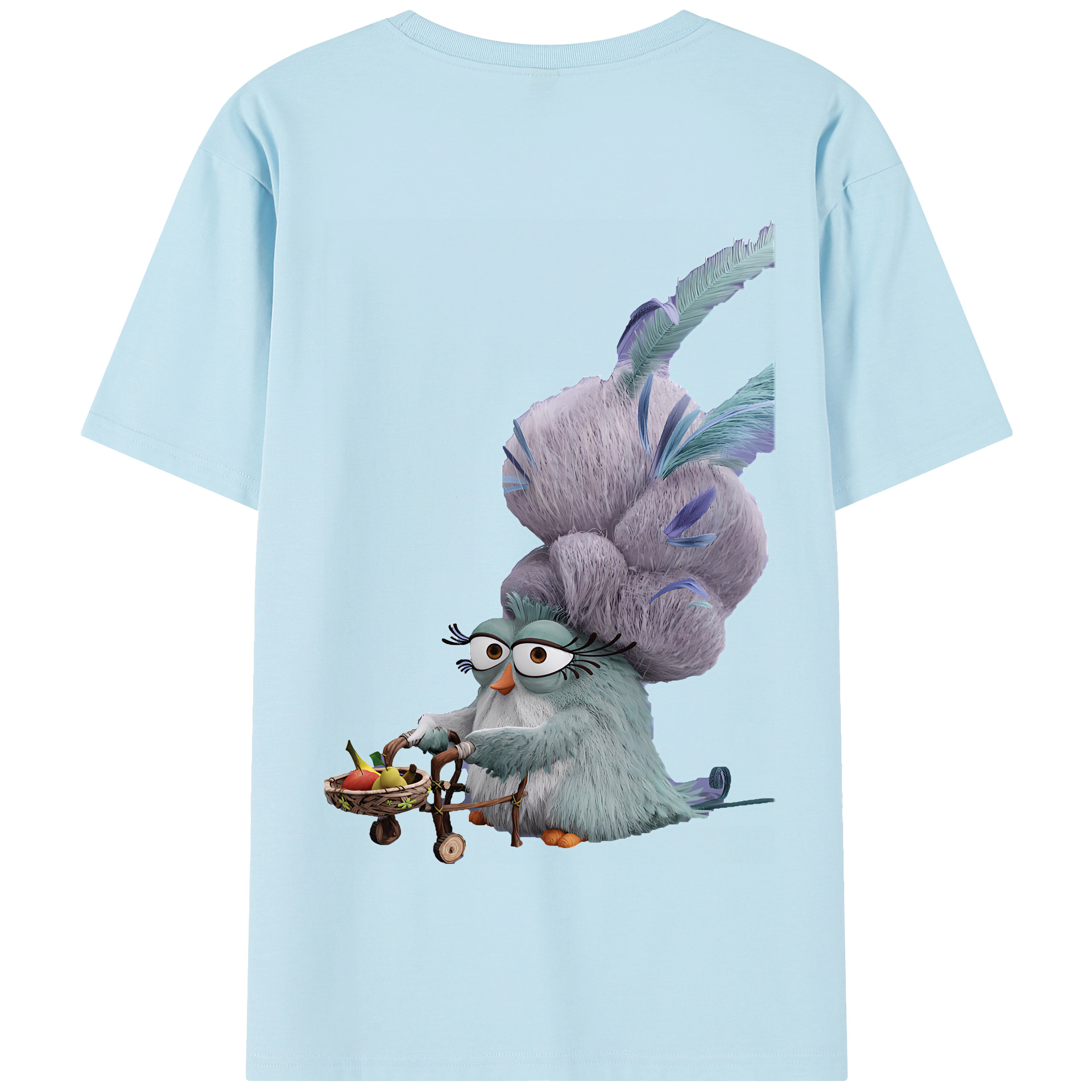 （画像用） Angry Birds アングリーバード 綿100％半袖Tシャツ（背面プリント）